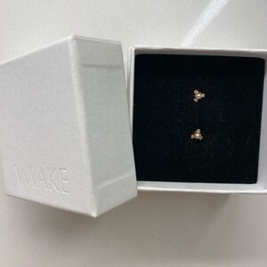 Wwake Blush Pearl Burst Earrings in 14K Yellow Gold